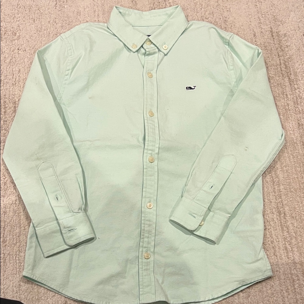 Vineyard Vines Light Green Kids Button-Down Shirt